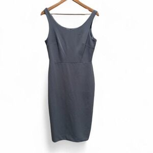 Betsey Johnson Blue Gray Sleeveless Midi Dress Size 6